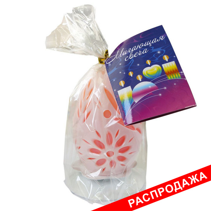 свеча Яйцо резное большое Хамелеон с подсвечником