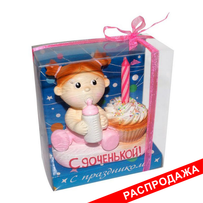 подсвечник  со свечой "с доченькой"