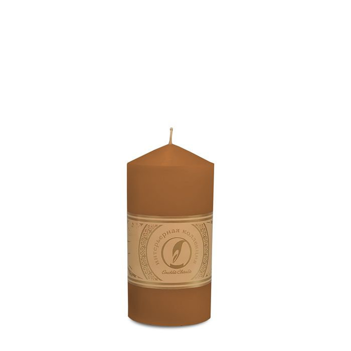 свеча цилиндр с конусом d70h127 коричневый